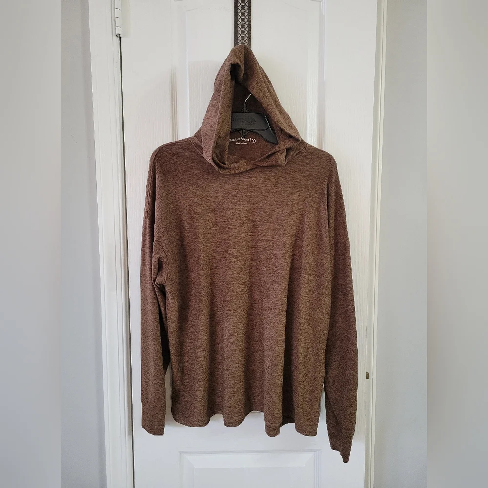 Outdoor Voices CloudKnit Relaxed Oversized Hoodie in Chocolate Brown Size Small